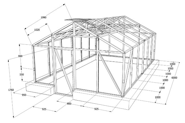Чертеж теплицы