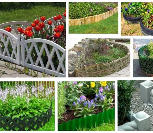 Ограждение клумб и грядок своими руками Ограждения